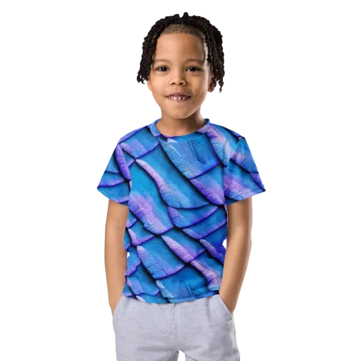 Electric Scales on a Kids Crew Neck T-Shirt