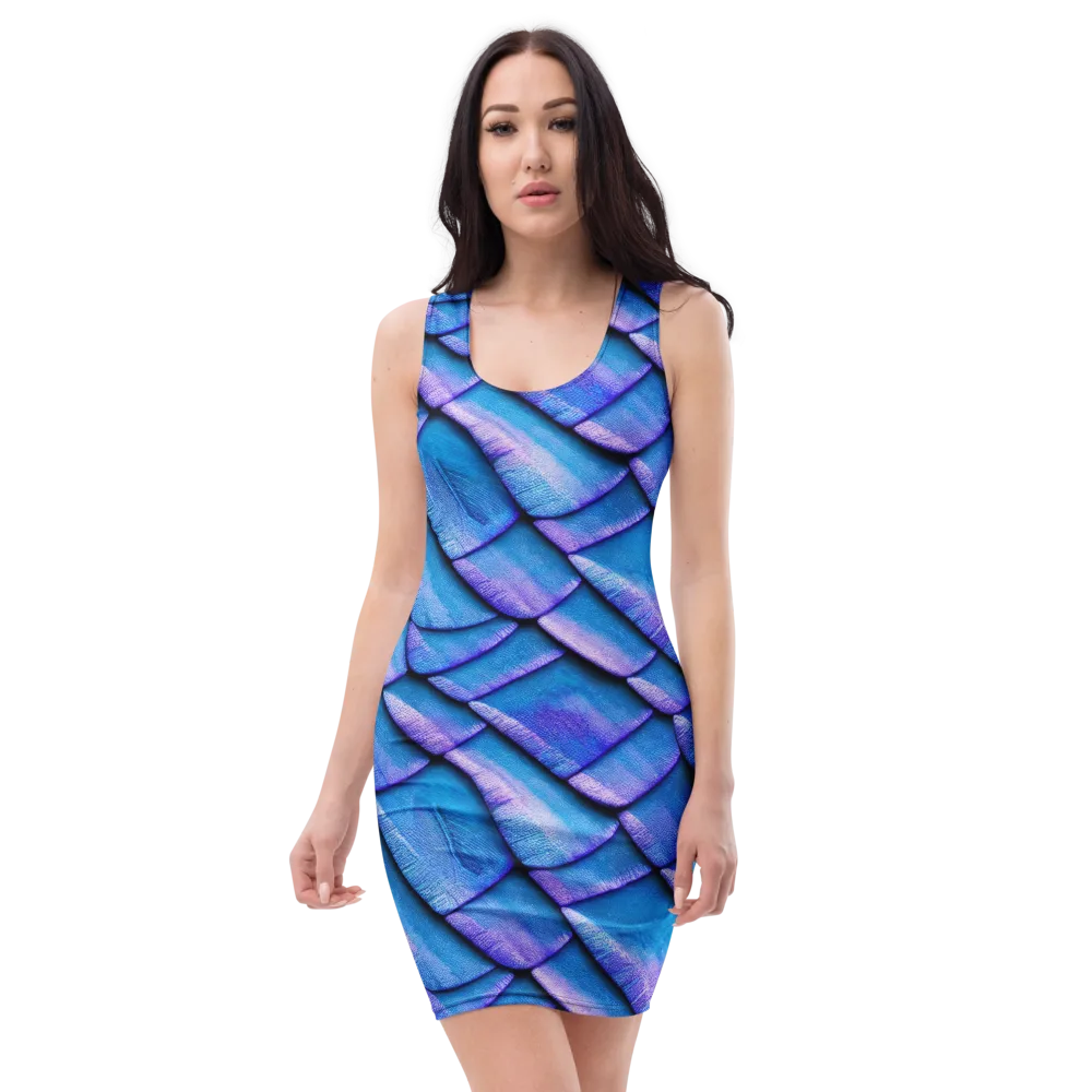 Electric Scales on Bodycon Dress — Front