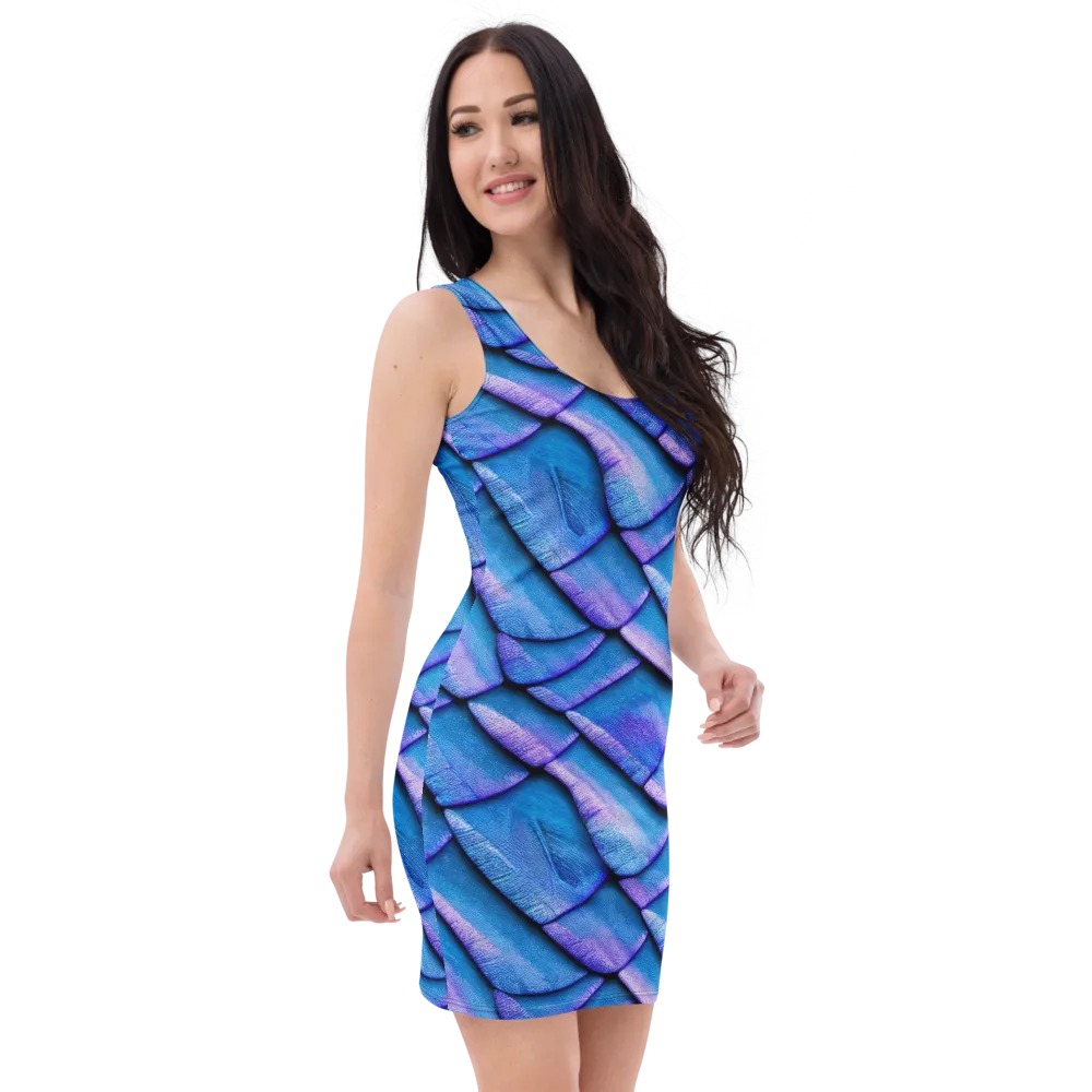 Electric Scales on Bodycon Dress — Right Front