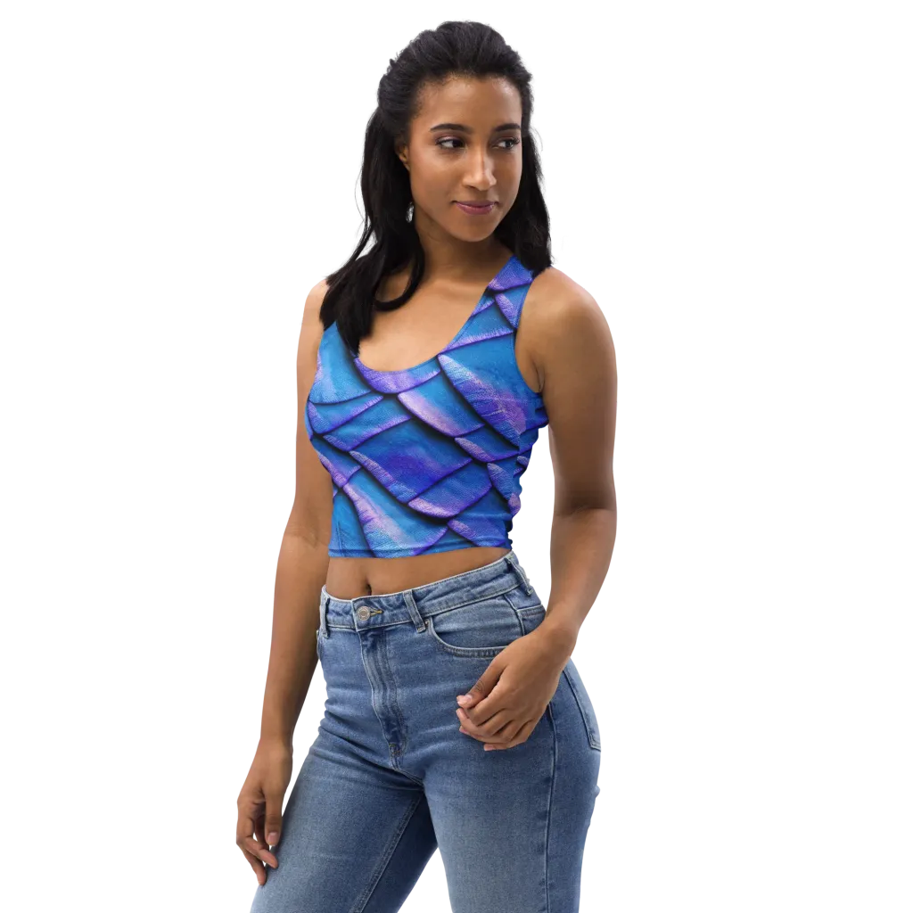 Electric Scales on Crop Top — Left Front