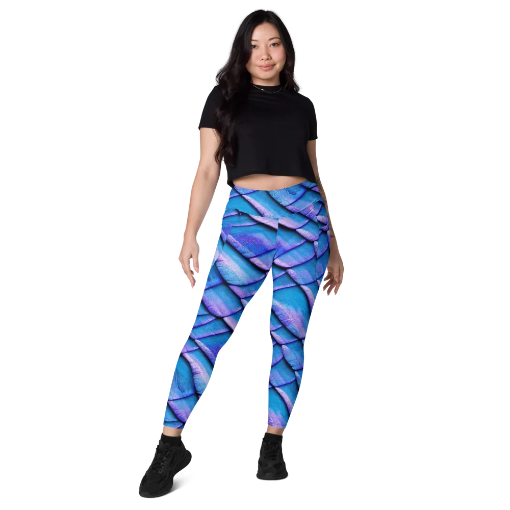 Electric Scales on Leggings with Pockets — Front