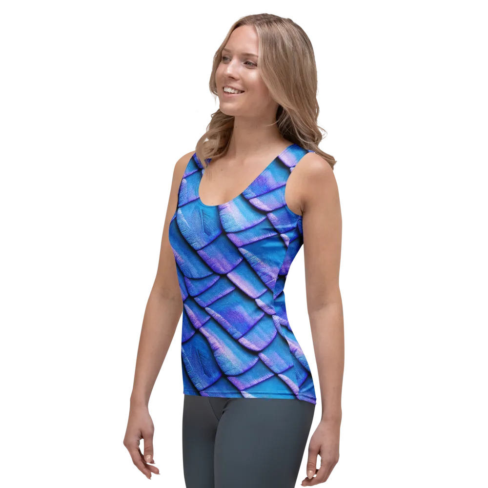 Electric Scales on Women's Tank Top — Left Front