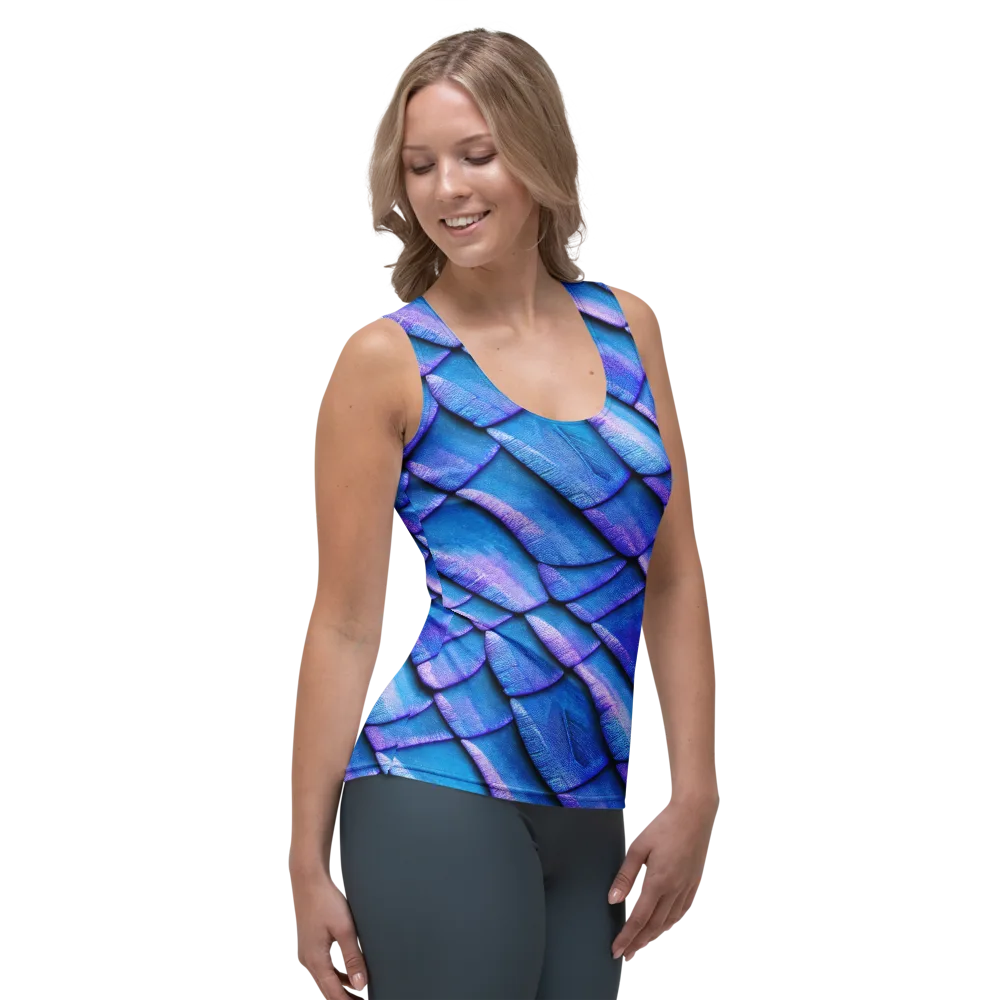 Electric Scales on Women's Tank Top — Right Front