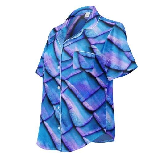 Electric Scales on a Women's Short Sleeve Pajama Top