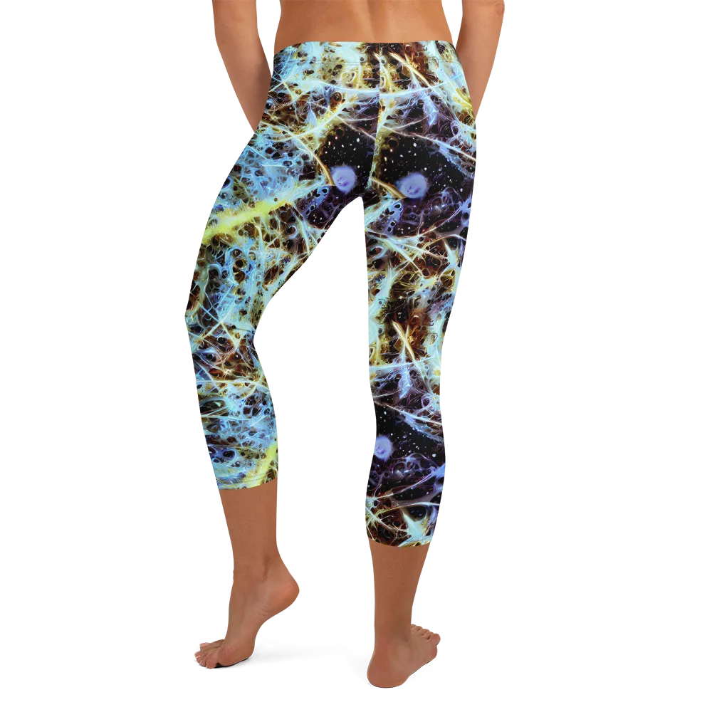 Iridescent Orbit on Capri Leggings — Back