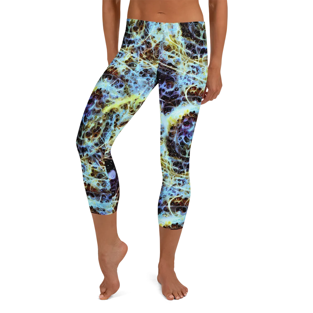 Iridescent Orbit on Capri Leggings — Front
