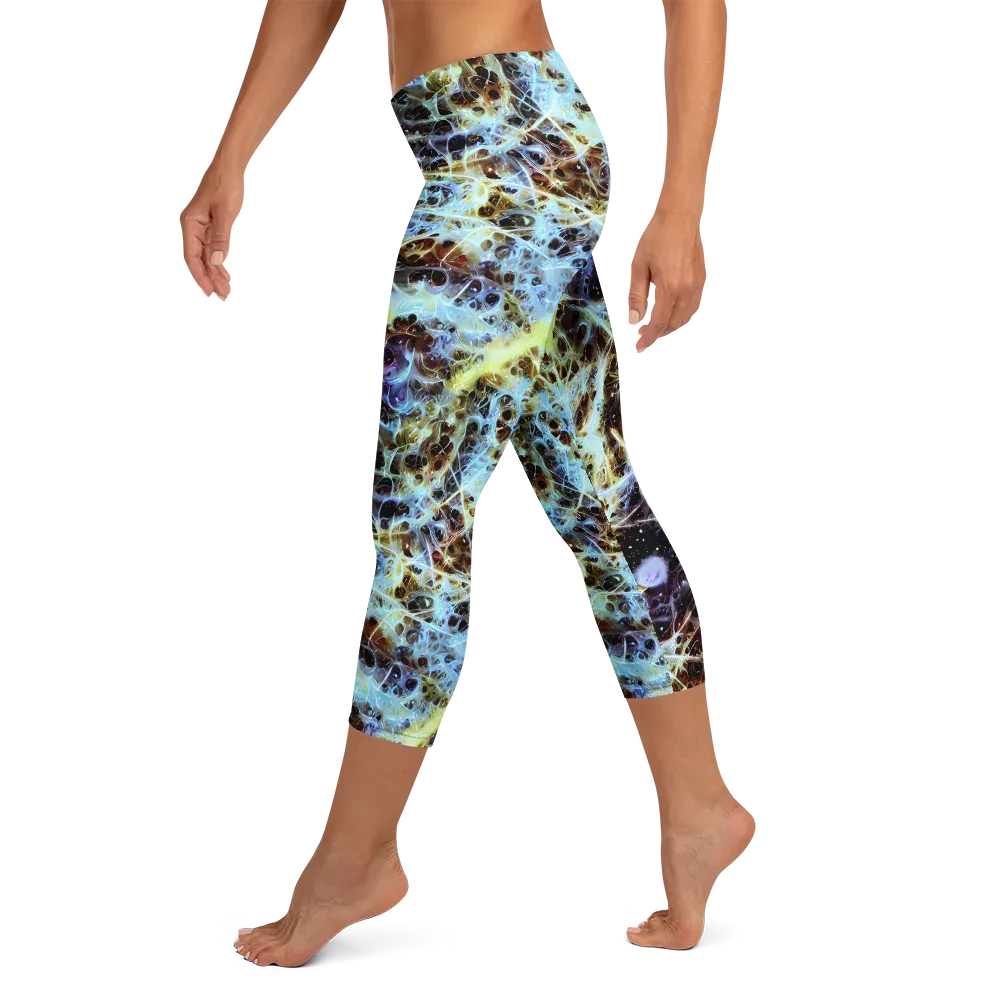 Iridescent Orbit on Capri Leggings — Left