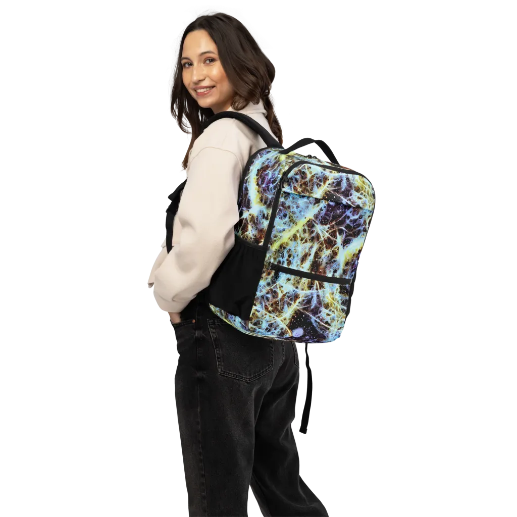 Iridescent Orbit on Utility Backpack — Back