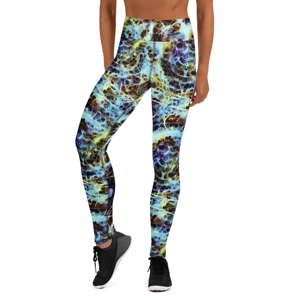 Iridescent Orbit on Yoga Leggings — Front