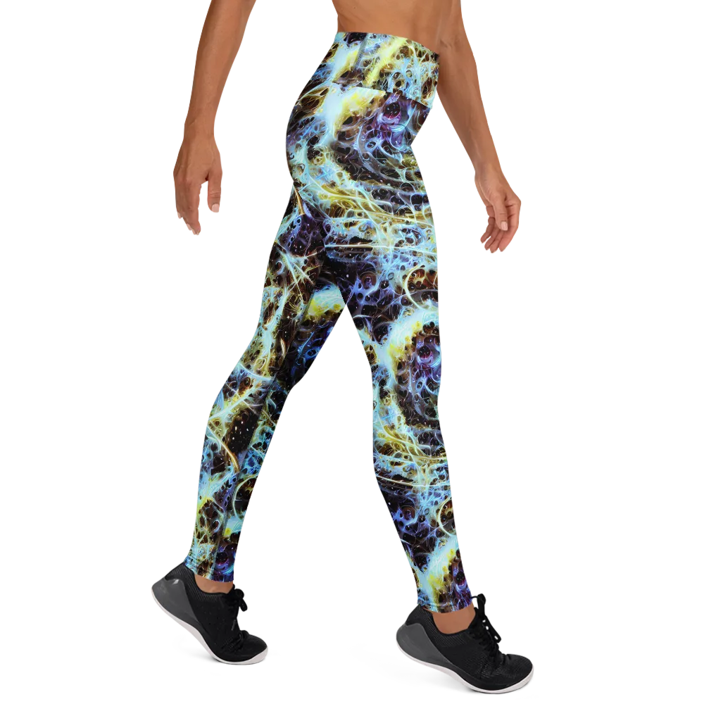 Iridescent Orbit on Yoga Leggings — Right