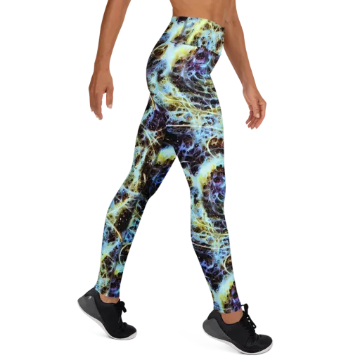 Iridescent Orbit on a Yoga Leggings