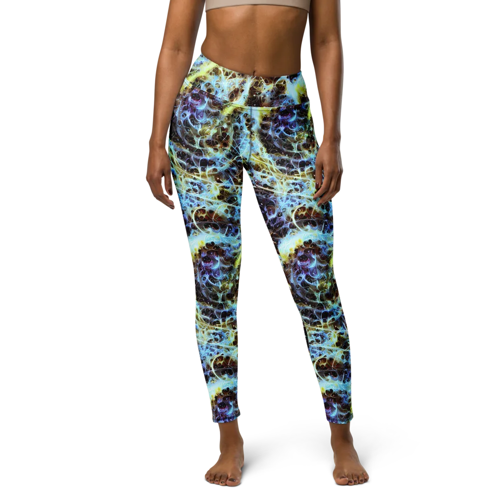 Iridescent Orbit on Yoga Leggings — Front