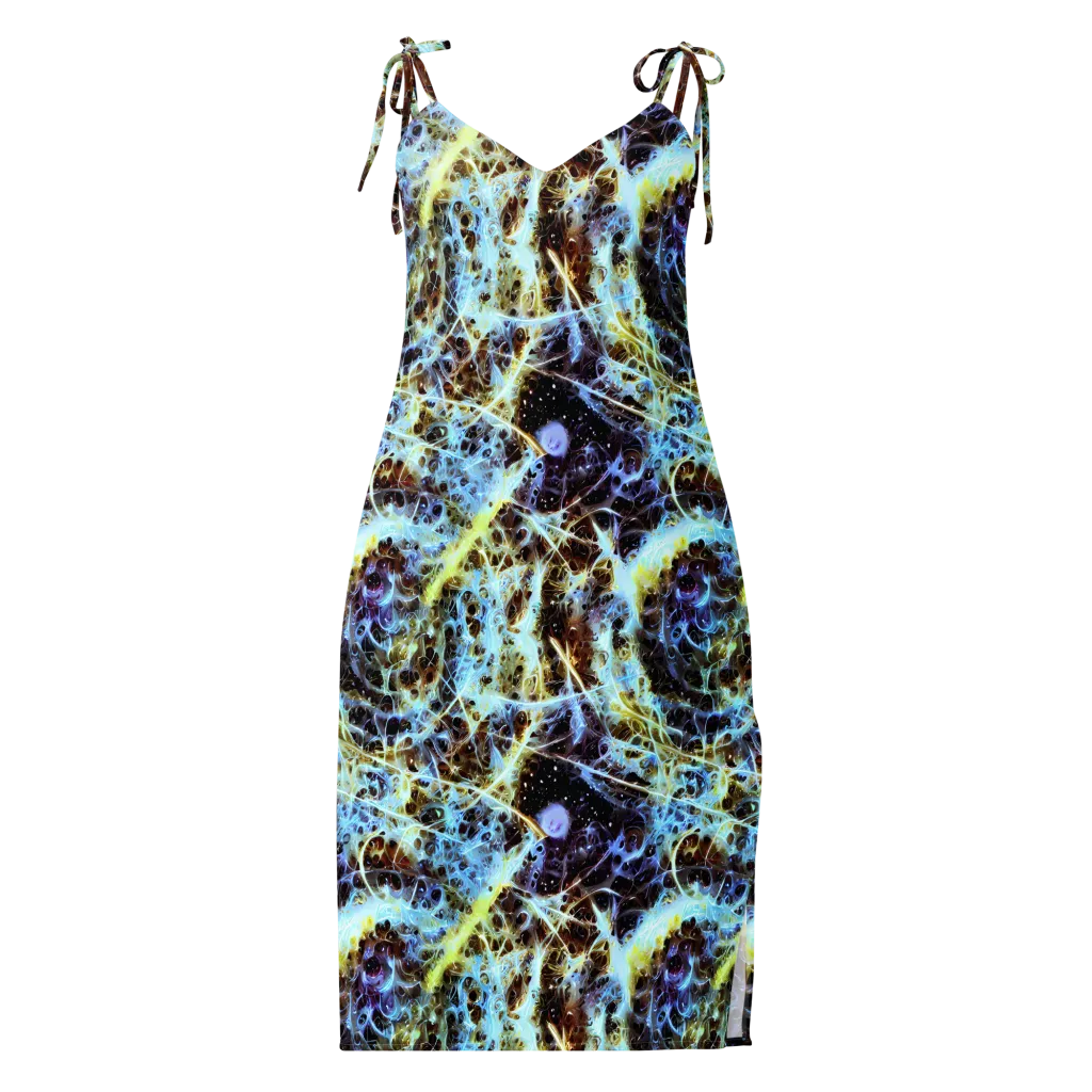 Iridescent Orbit on Slip Dress — Front