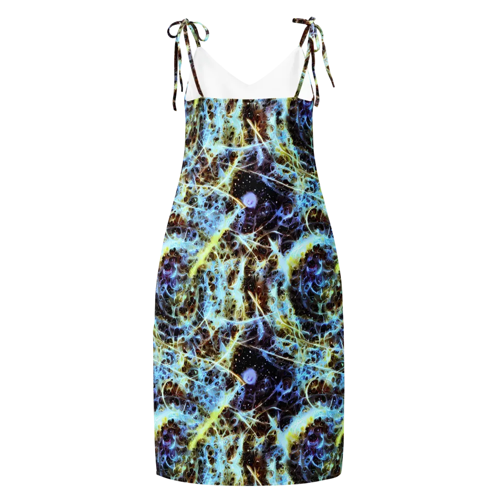 Iridescent Orbit on Slip Dress — Back