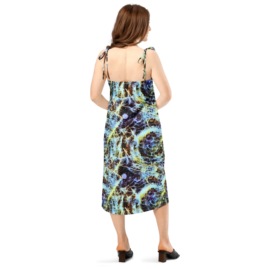Iridescent Orbit on Slip Dress — Back