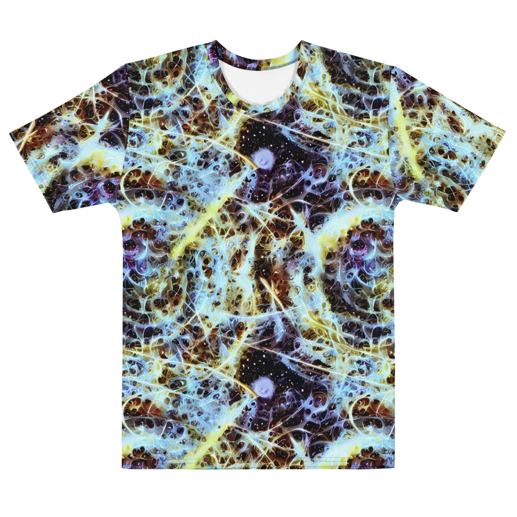 Iridescent Orbit on Men's Cotton Crew Neck T-Shirt — Front