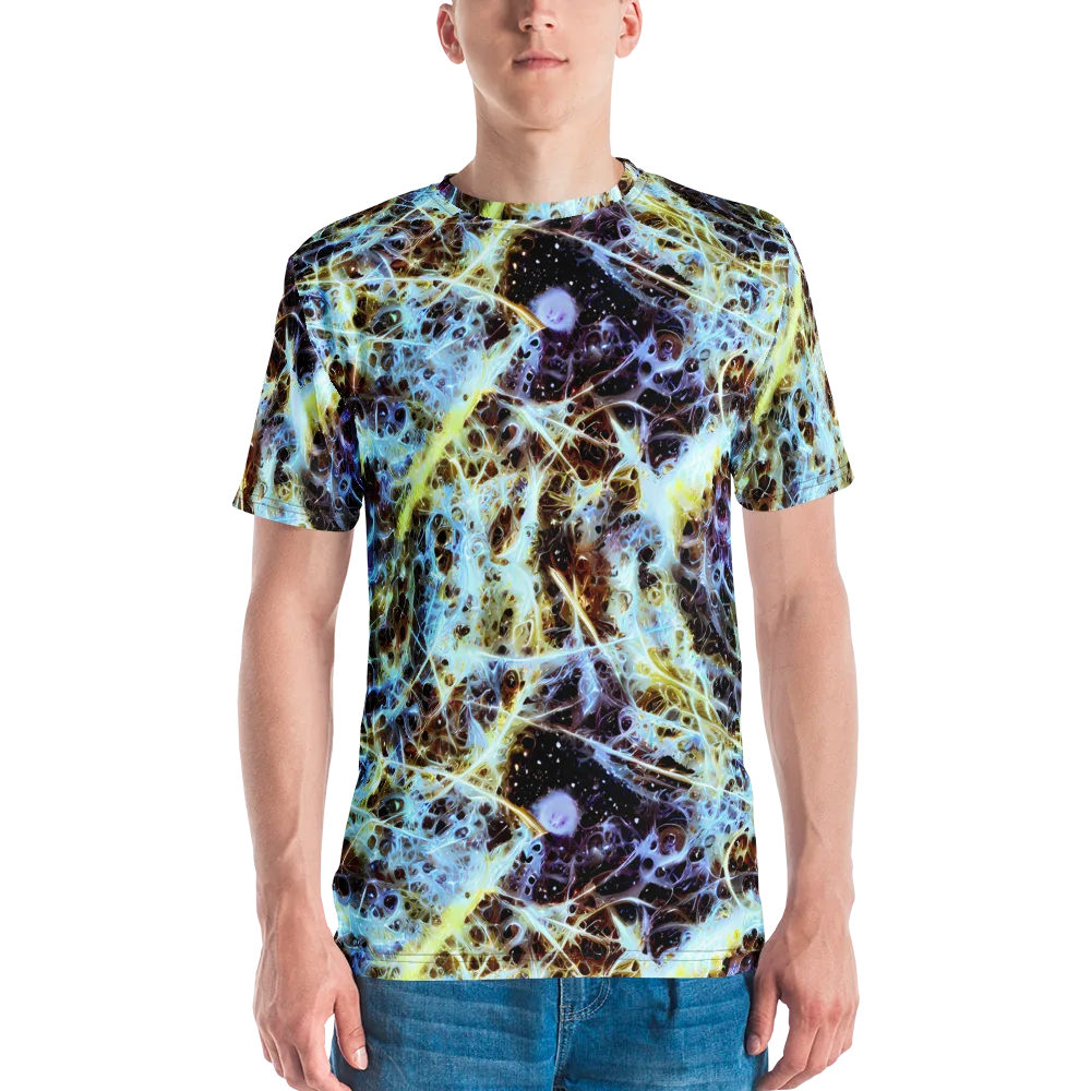 Iridescent Orbit on Men's Crew Neck T-Shirt — Front