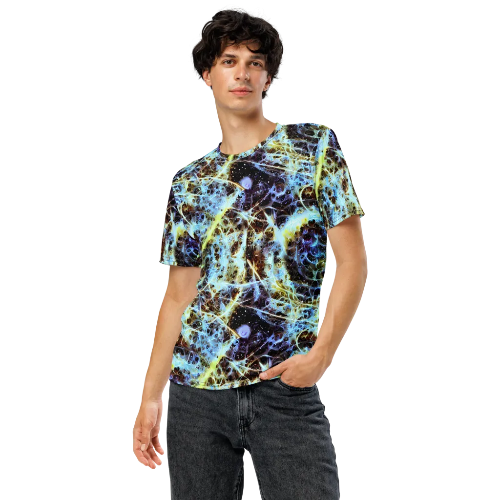 Iridescent Orbit on Men's Crew Neck T-Shirt — Front