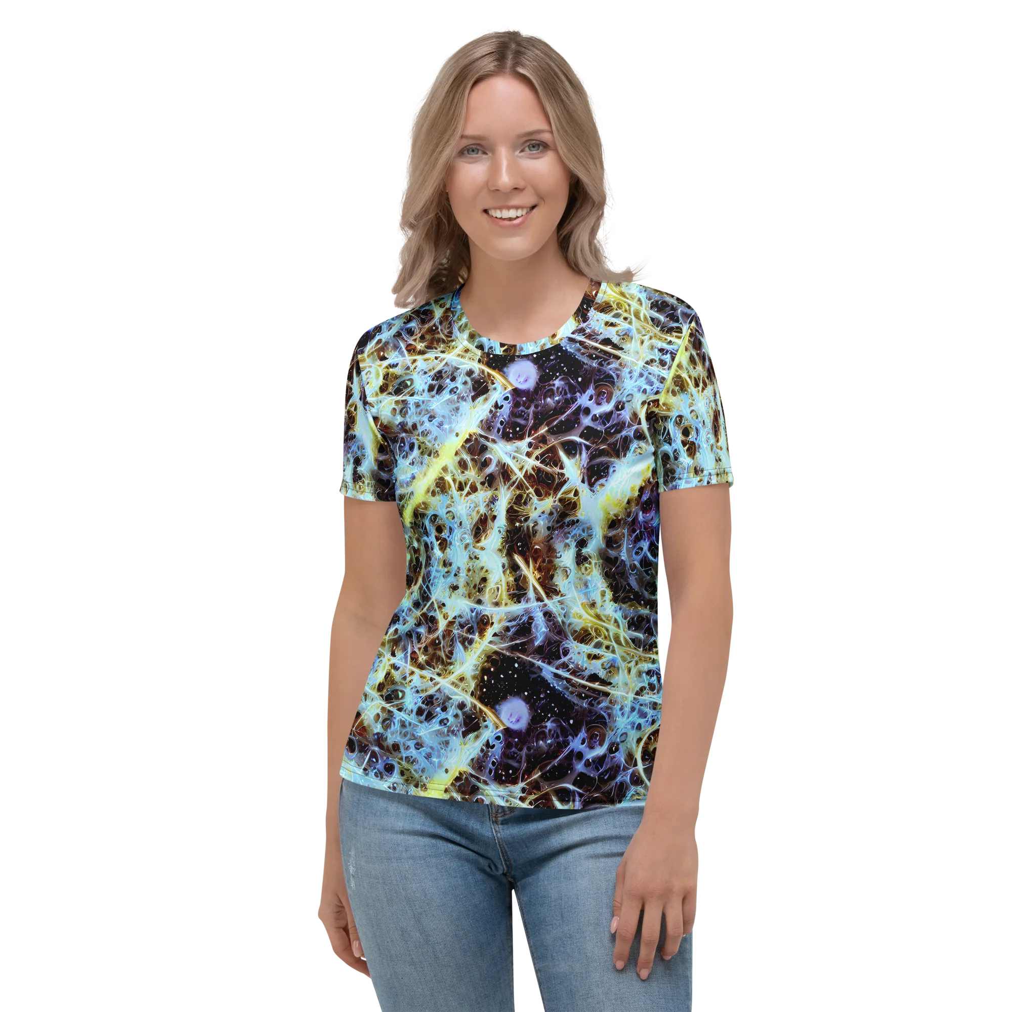 Iridescent Orbit on Women's Crew Neck T-Shirt — Front