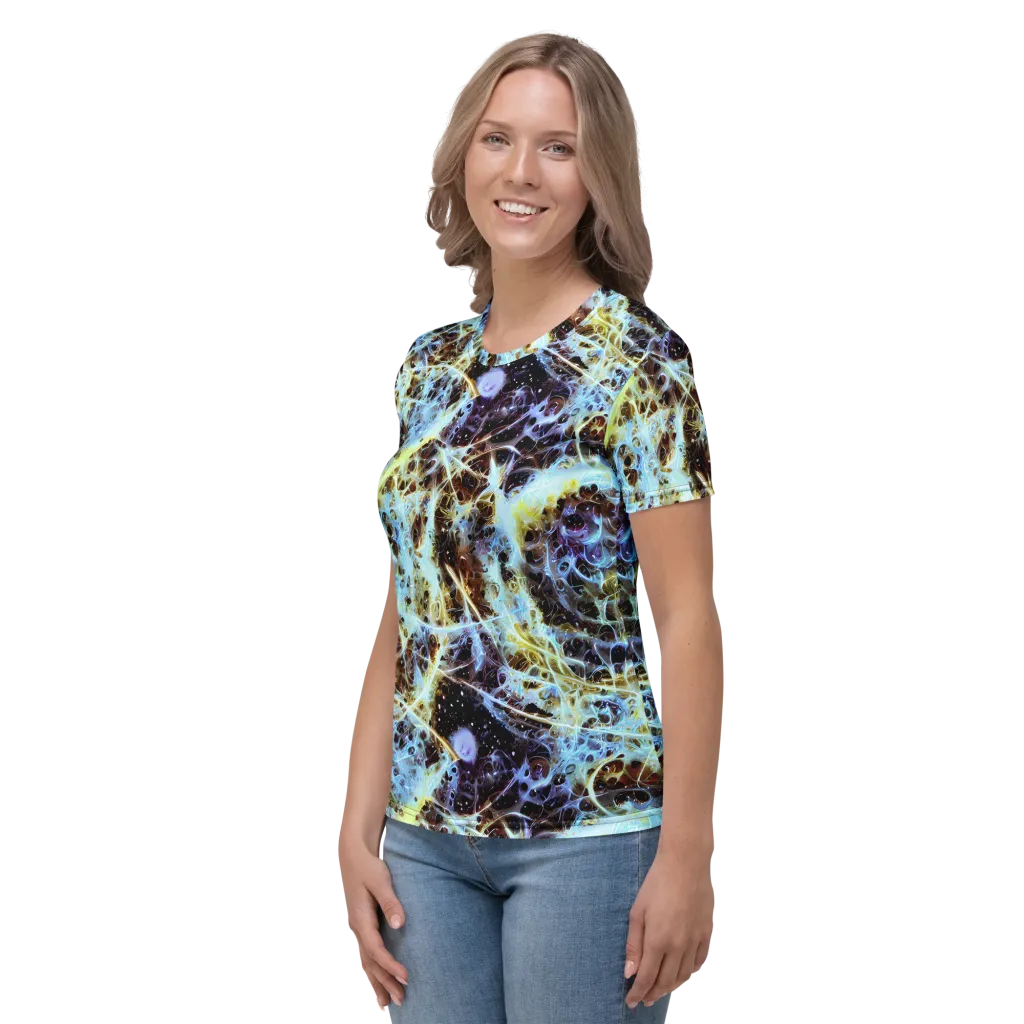 Iridescent Orbit on Women's Crew Neck T-Shirt — Left