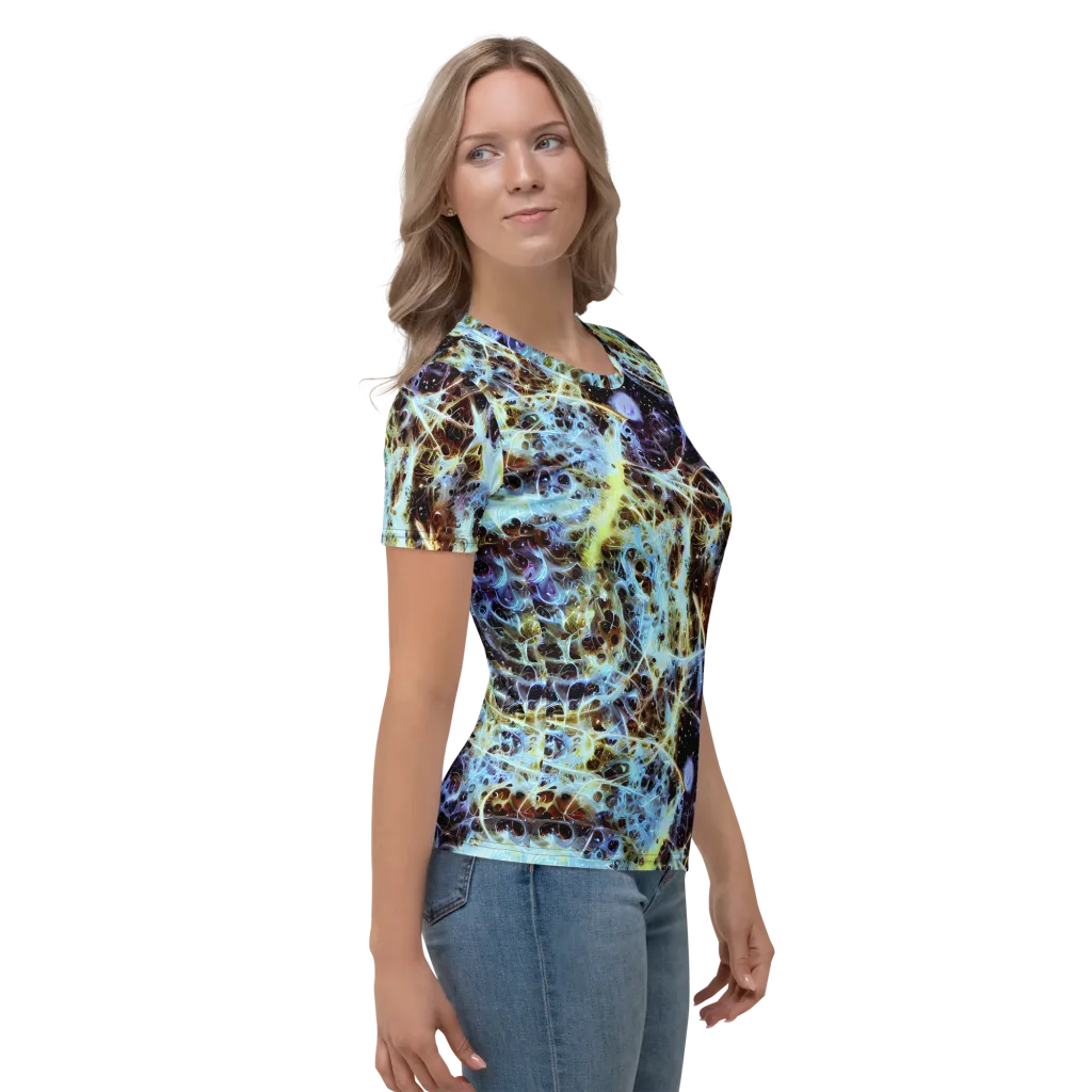 Iridescent Orbit on Women's Crew Neck T-Shirt — Right