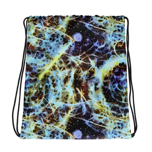 Iridescent Orbit on a Drawstring Bag