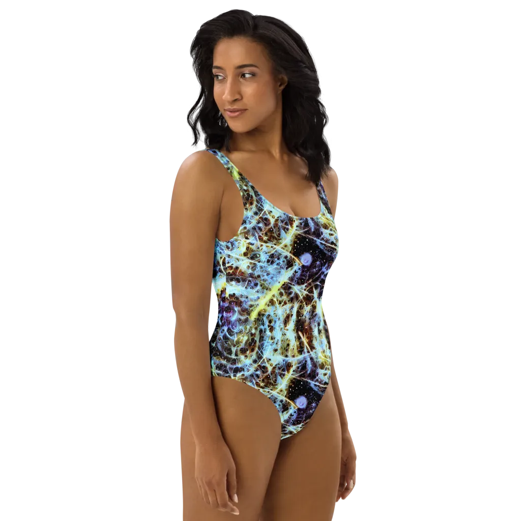 Iridescent Orbit on One-Piece Swimsuit — Right