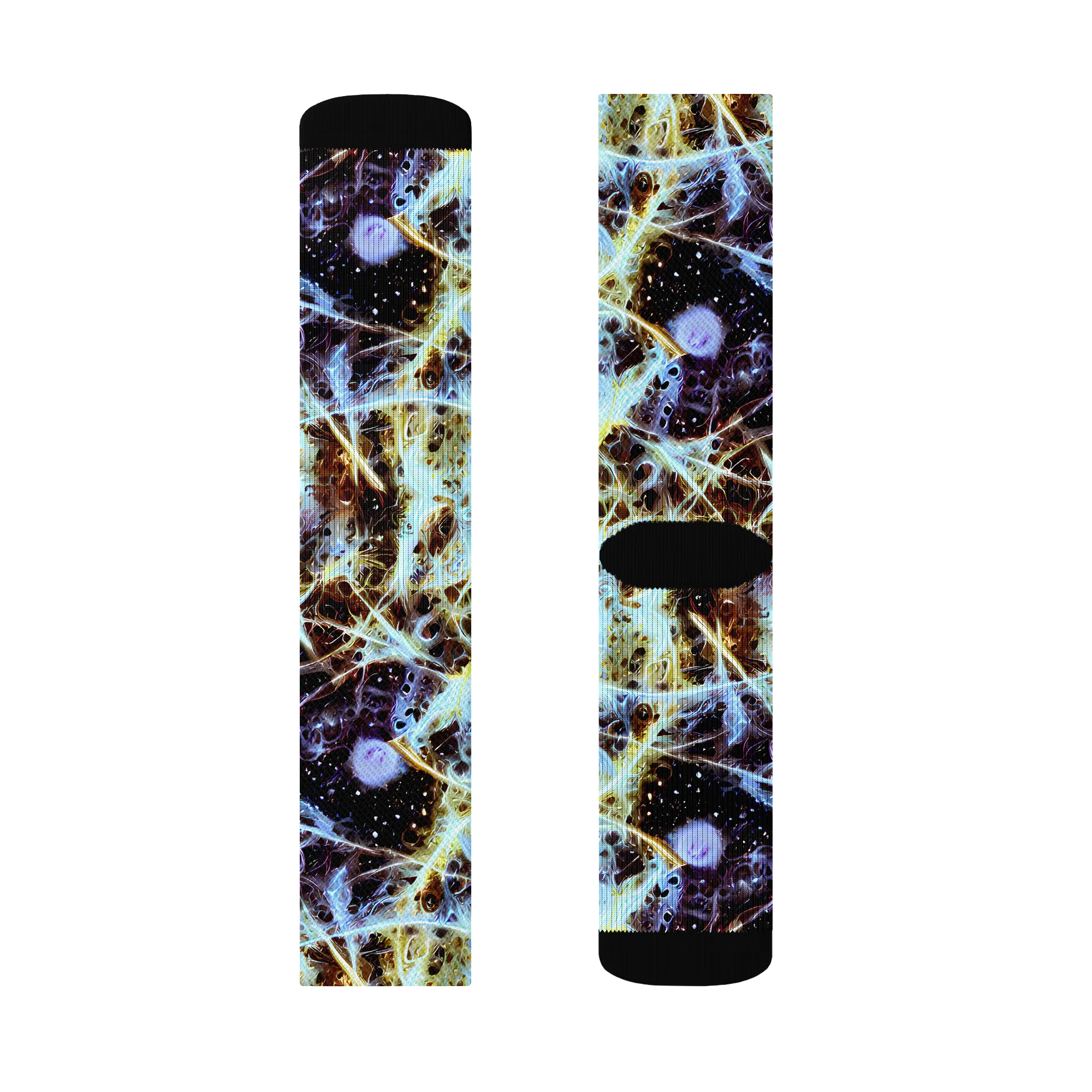Iridescent Orbit on Socks — Left Sock