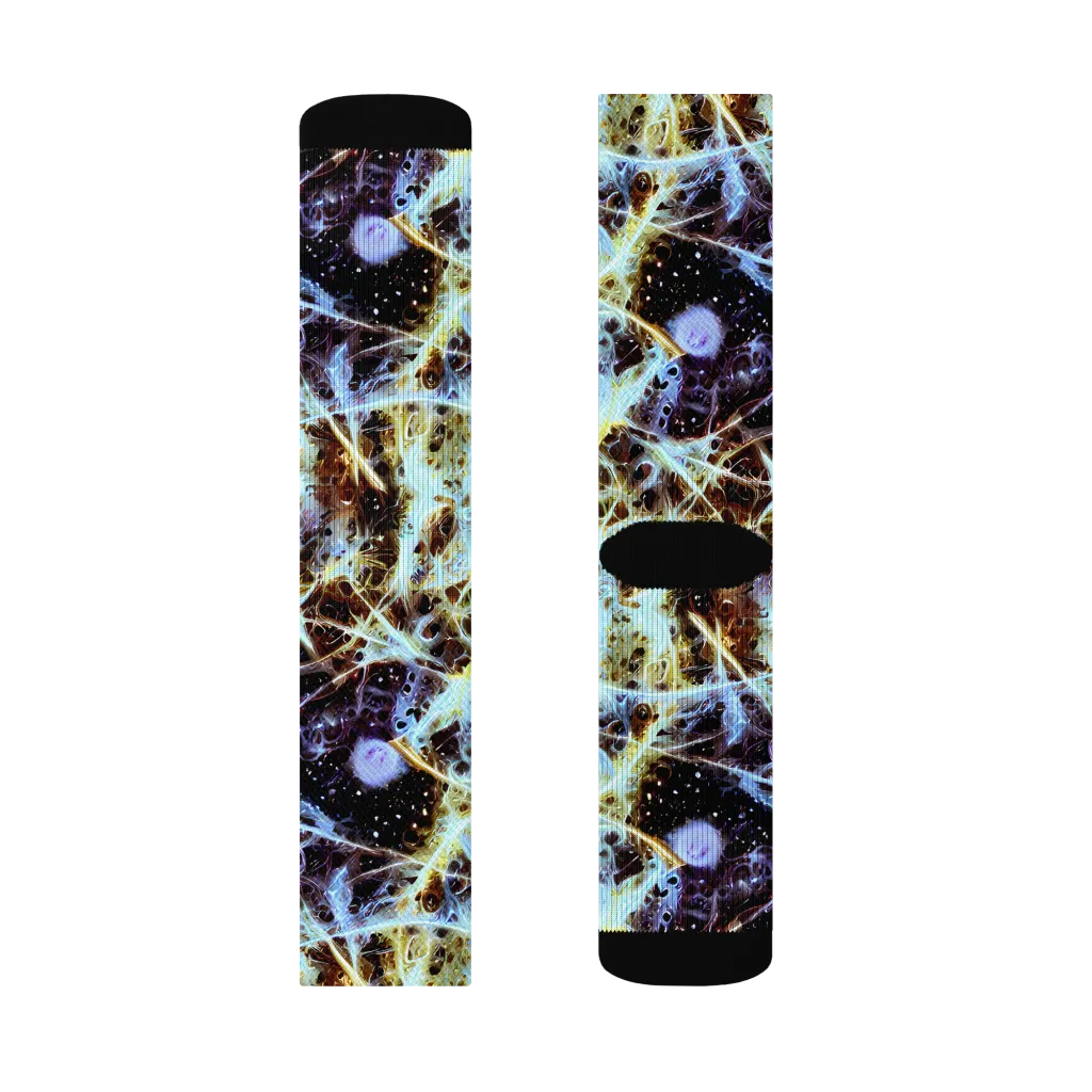 Iridescent Orbit on Socks — Right Sock