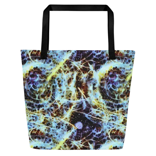 Iridescent Orbit on a Large Tote Bag W/ Pocket