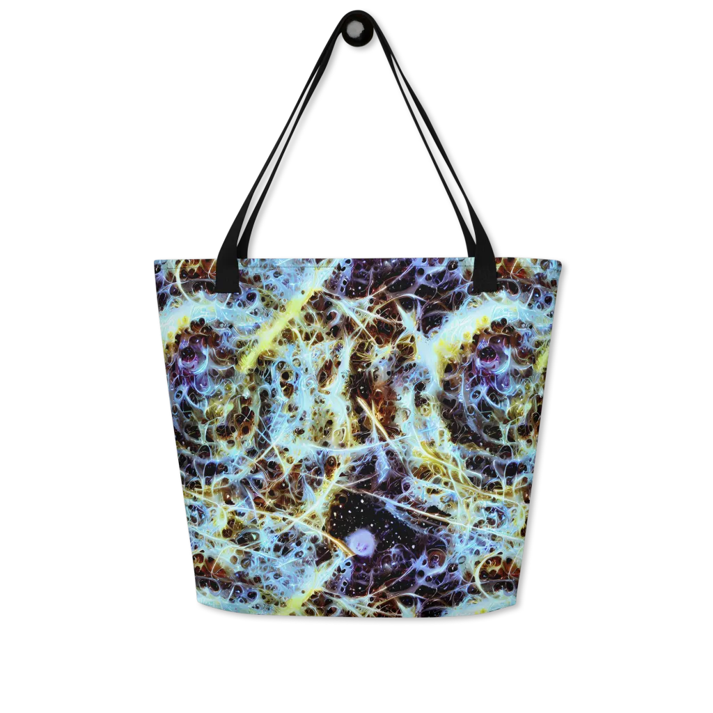 Iridescent Orbit on Large Tote Bag W/ Pocket — Front