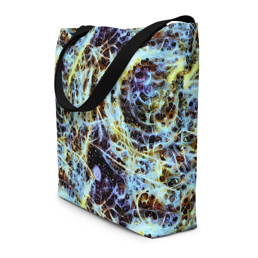 Iridescent Orbit on Large Tote Bag W/ Pocket — Front