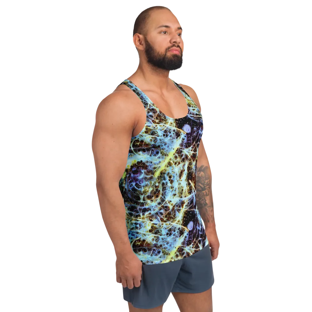 Iridescent Orbit on Men's Tank Top — Right Front