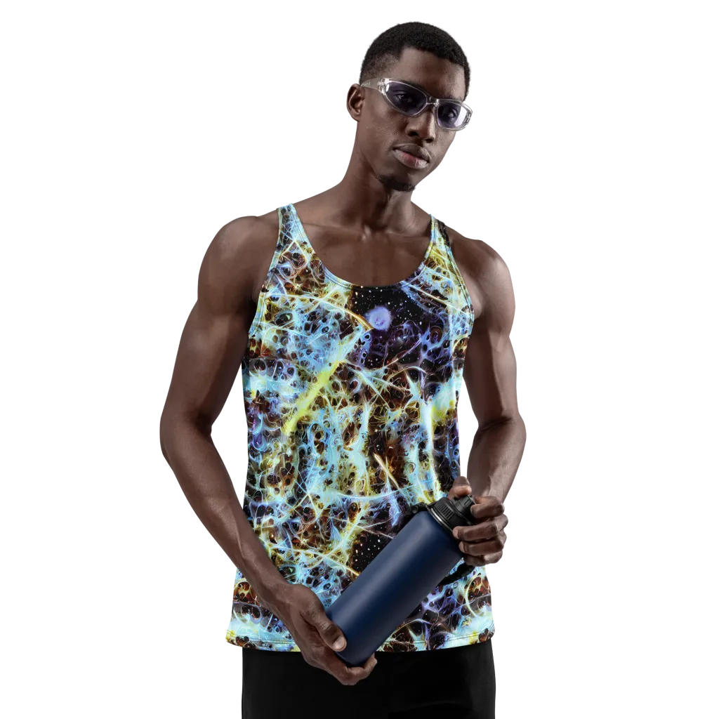 Iridescent Orbit on Men's Tank Top — Front