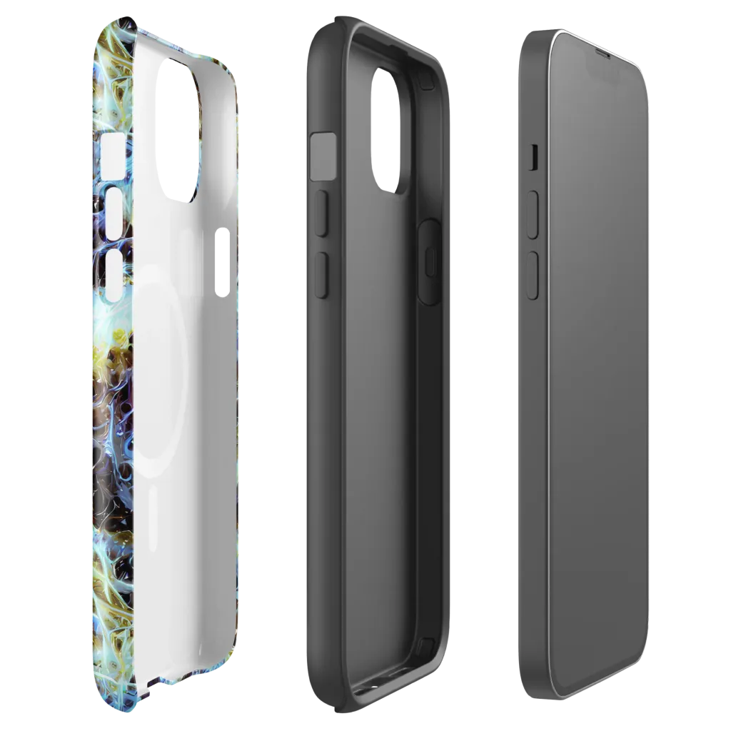 Iridescent Orbit on MagSafe Tough Case for iPhone® — Front