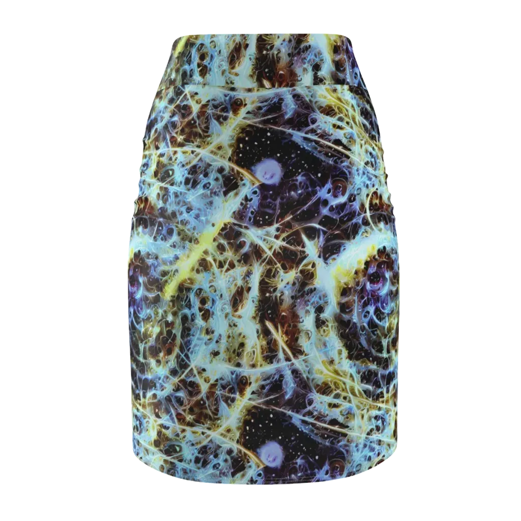 Iridescent Orbit on Pencil Skirt — Back