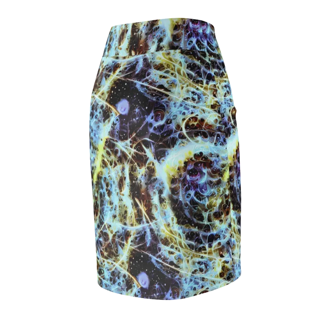 Iridescent Orbit on Pencil Skirt — Back Side