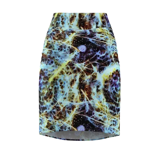Iridescent Orbit on a Pencil Skirt