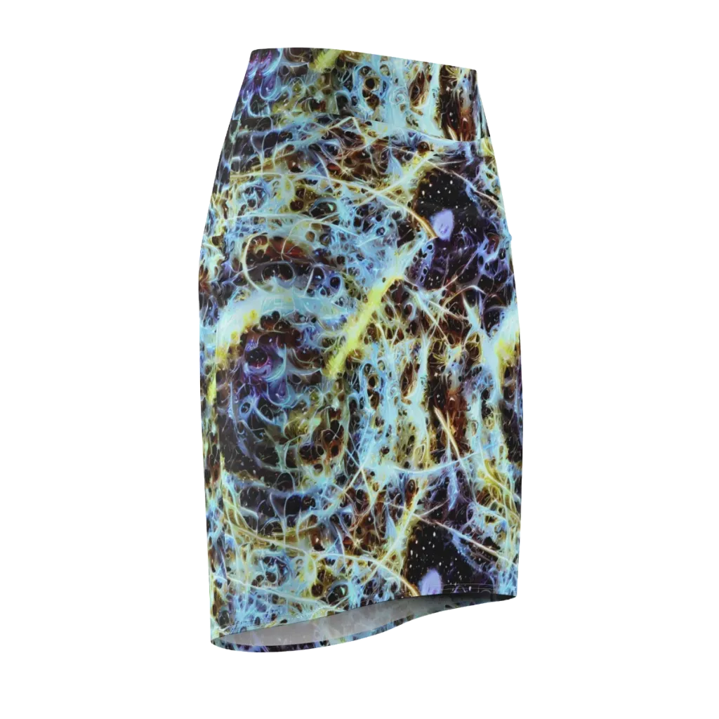 Iridescent Orbit on Pencil Skirt — Front Side