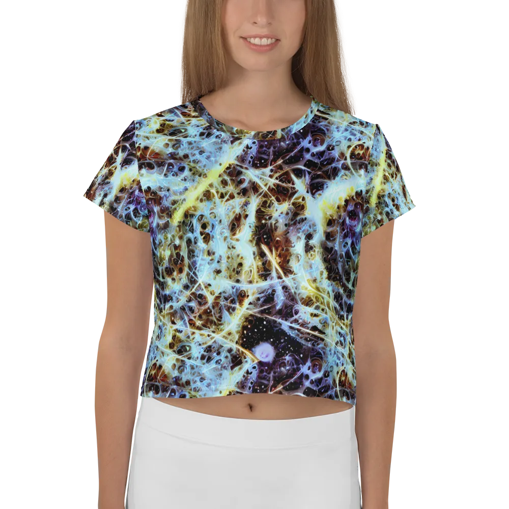 Iridescent Orbit on Crop Tee — Front