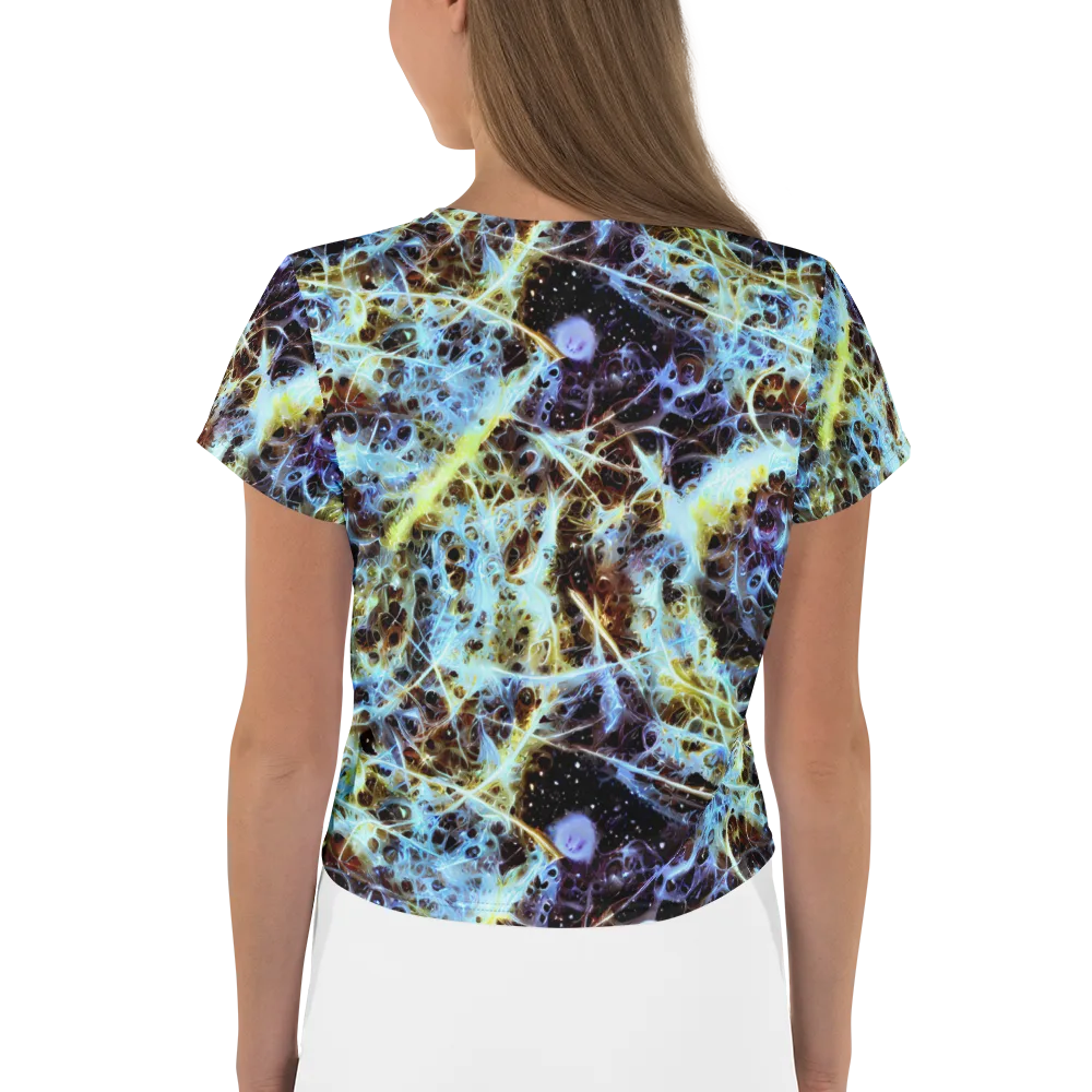 Iridescent Orbit on Crop Tee — Back