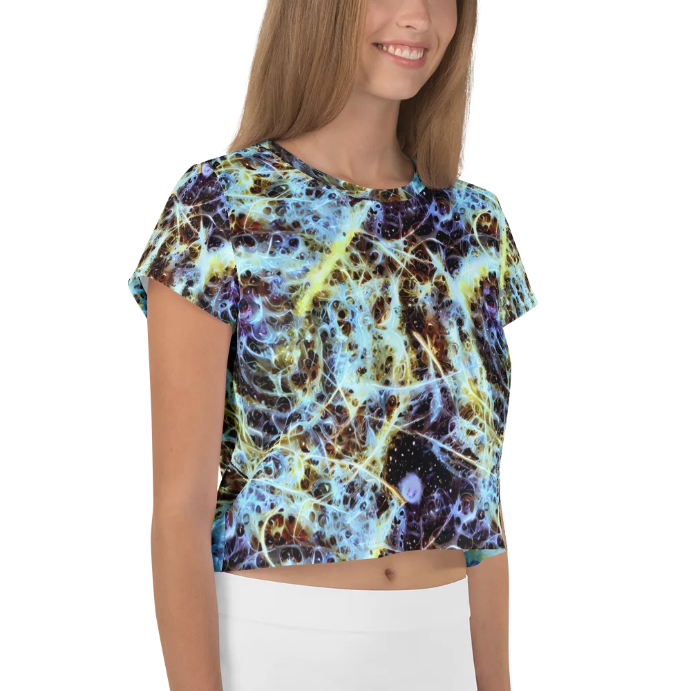 Iridescent Orbit on Crop Tee — Right