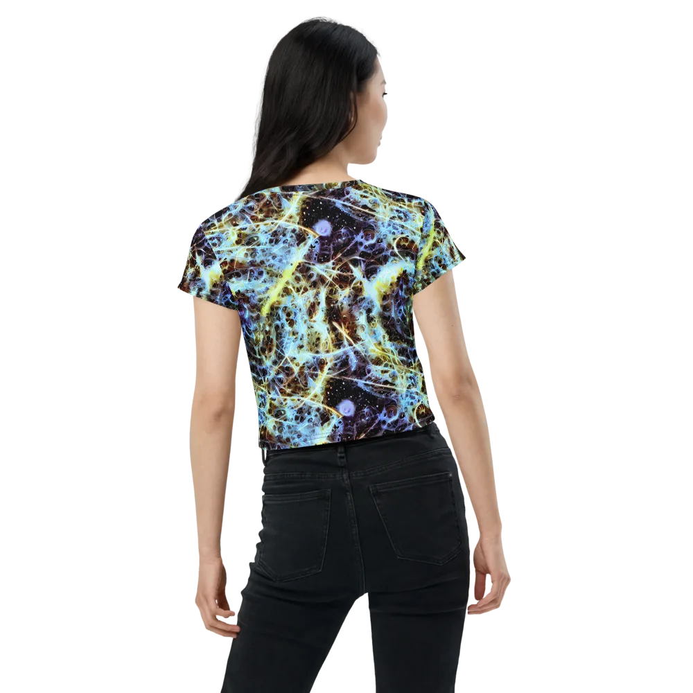 Iridescent Orbit on Crop Tee — Back