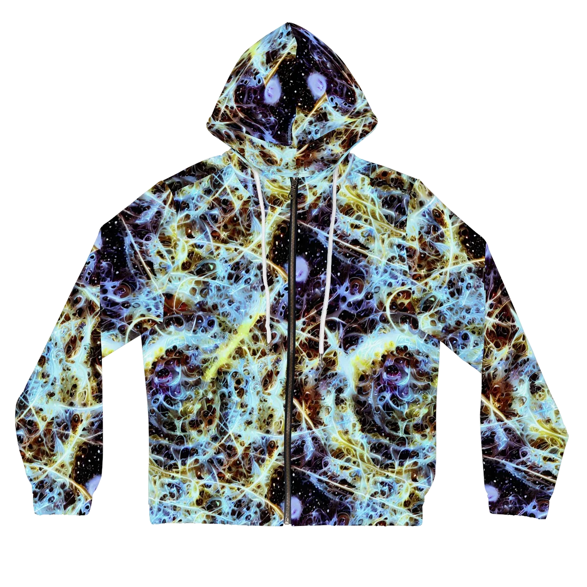 Iridescent Orbit on Women's Full-Zip Hoodie — Front