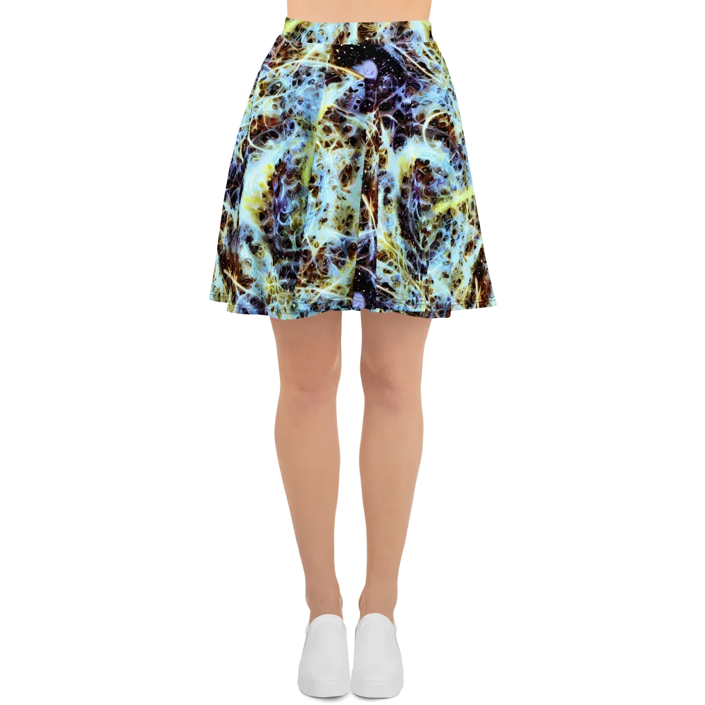 Iridescent Orbit on Skater Skirt — Front