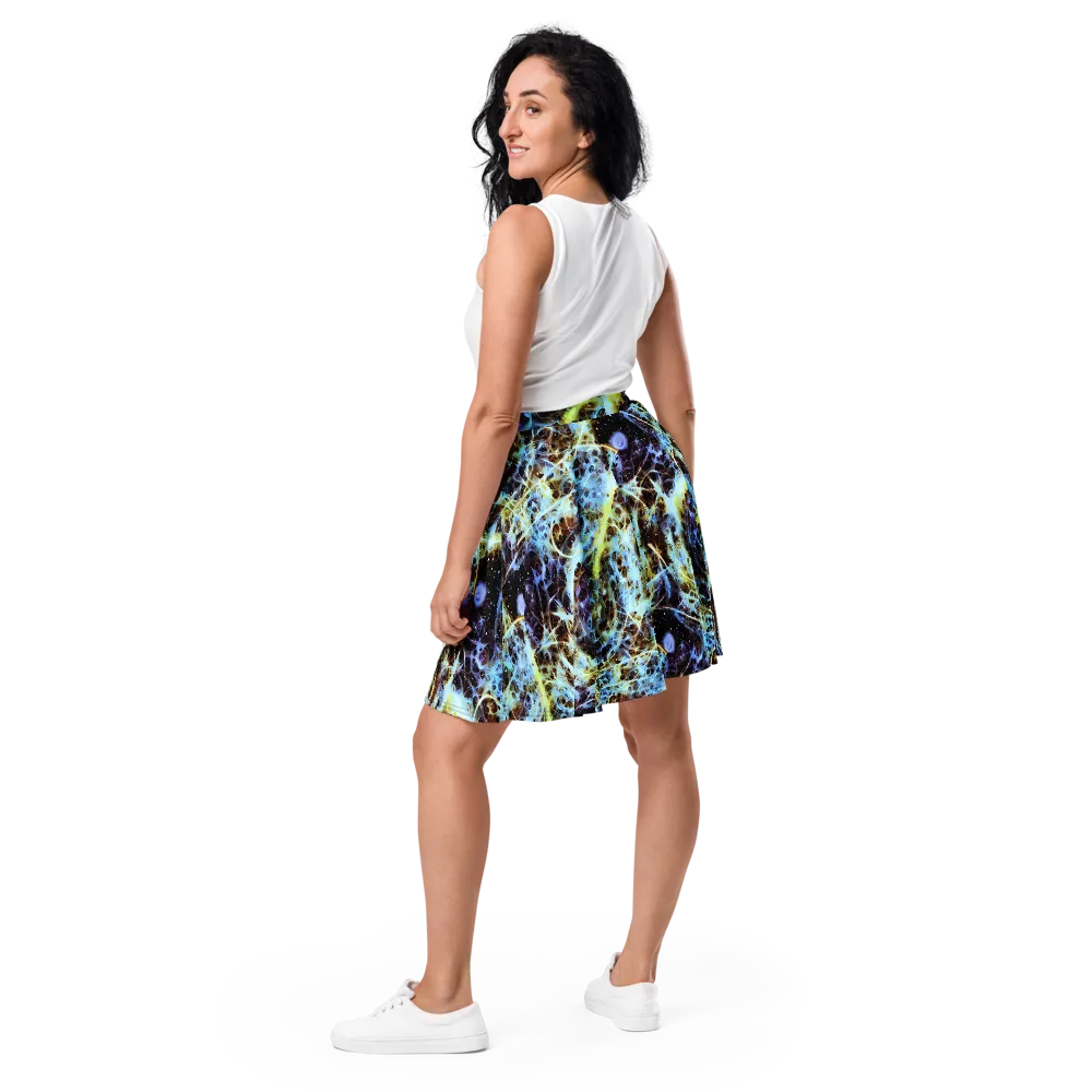 Iridescent Orbit on Skater Skirt — Back