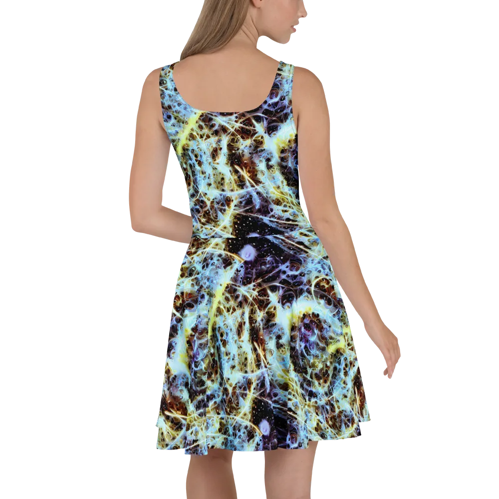 Iridescent Orbit on Skater Dress — Back