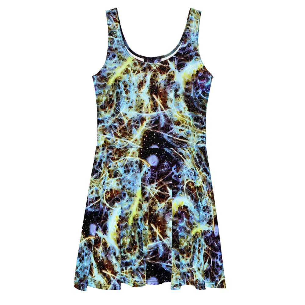 Iridescent Orbit on Skater Dress — Front