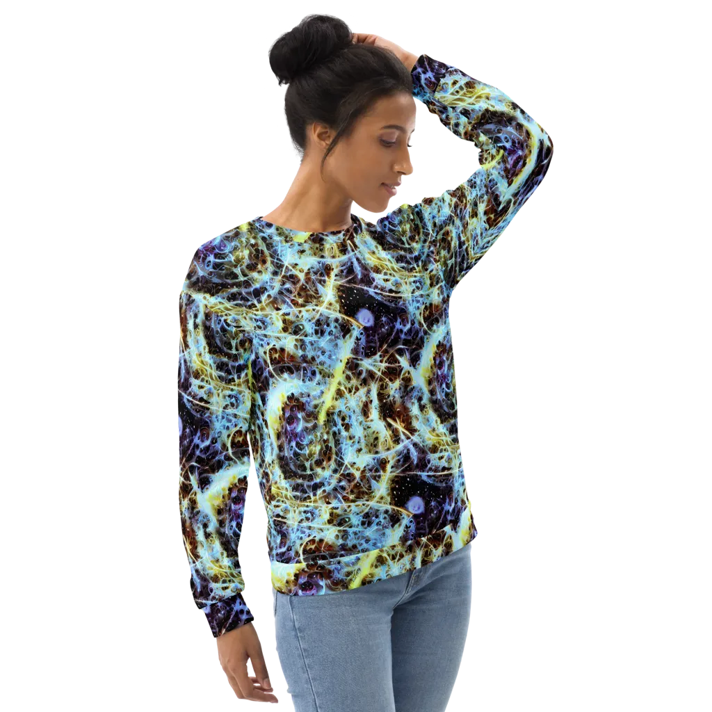 Iridescent Orbit on Sweatshirt — Right Front