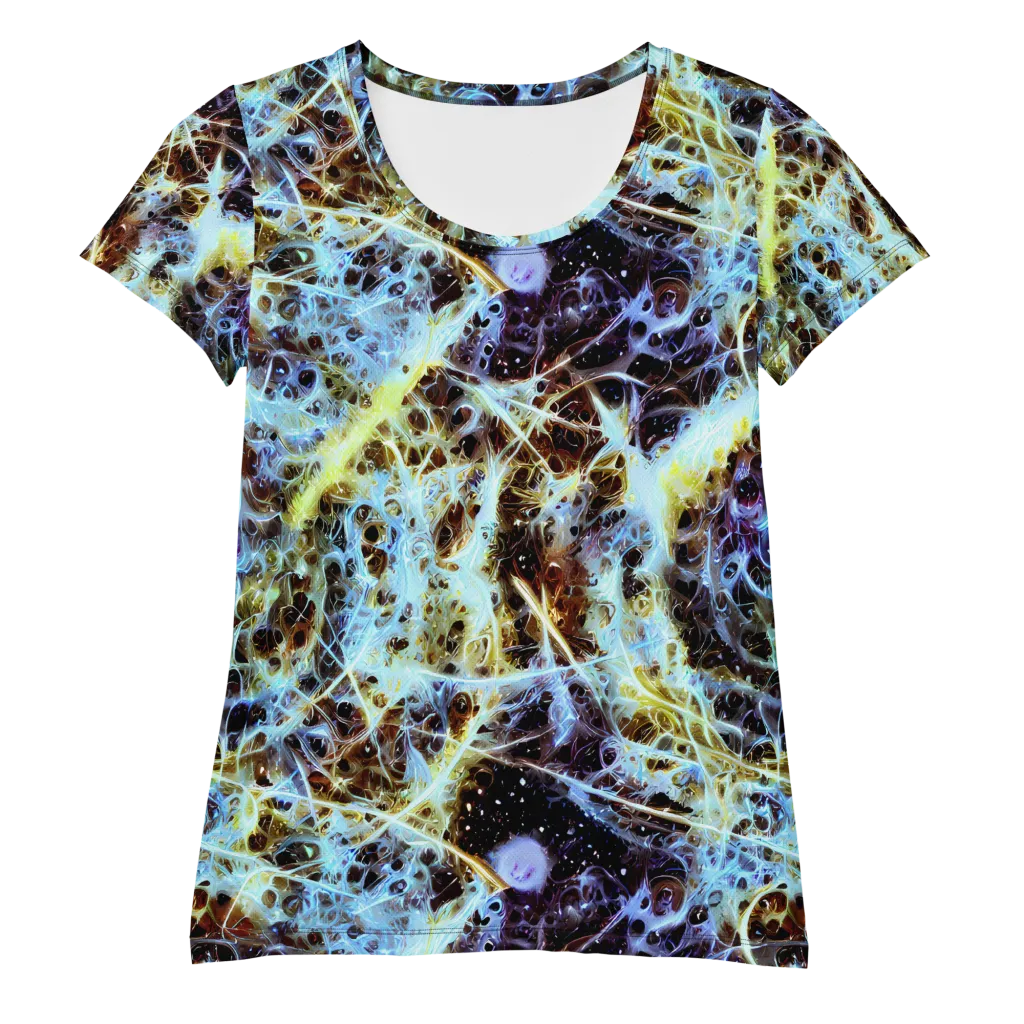 Iridescent Orbit on Women's Athletic T-Shirt — Front